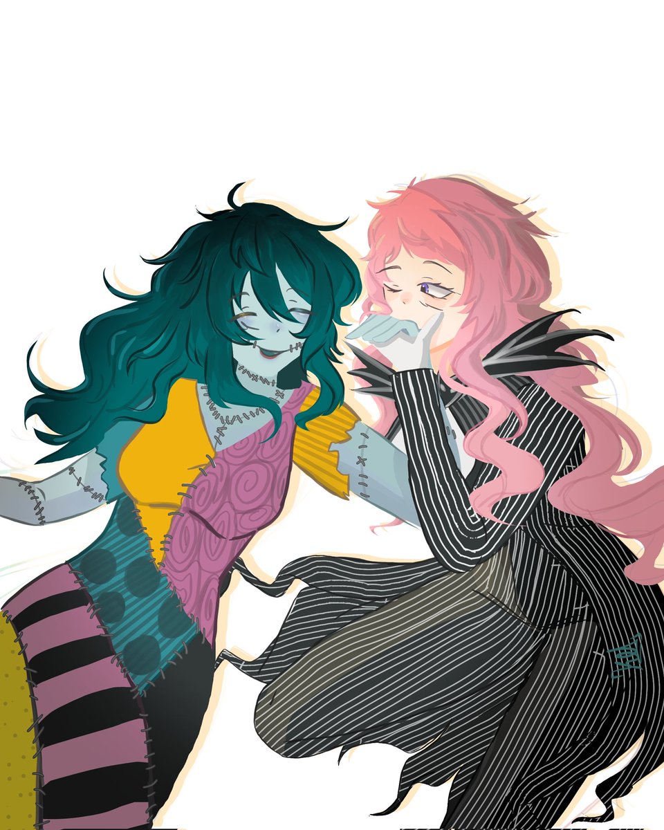 adepiWind's tweet photo. Day 7: halloween party ! 🎃
Shu and Mika as Jack and Sally >>>>
#femween #femstars https://t.co/inHsiKeuoo