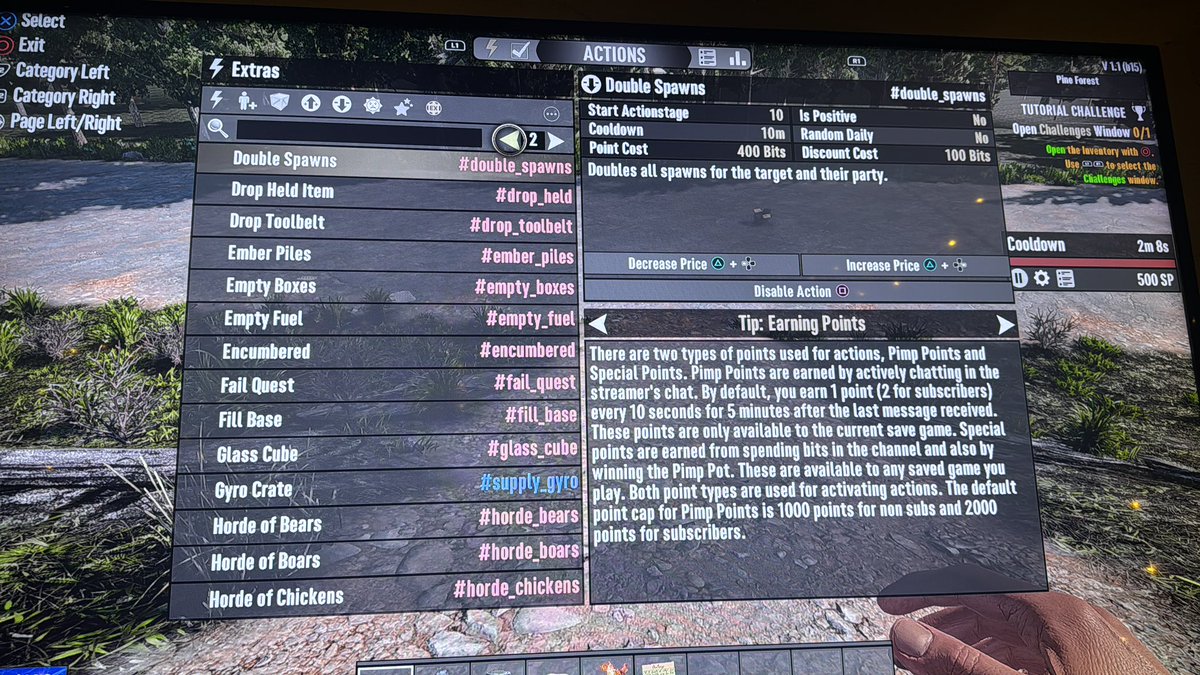 DanielCB111's tweet photo. This is rough look at what 7daystodie has so views can spawns horde of bears to horde of chickens to drop held items shield enemies what ever you want or be nice give a buff or stuff but let be real who want to do that lol https://t.co/08EpdAEAMH