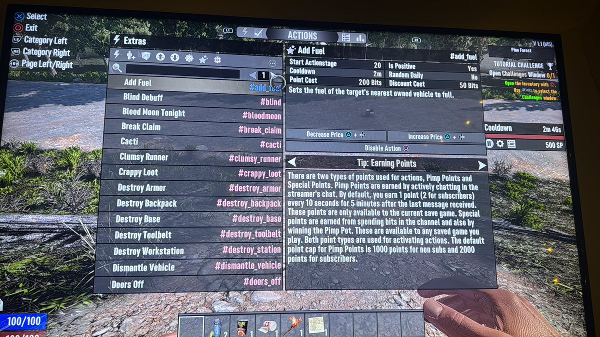 DanielCB111's tweet photo. This is rough look at what 7daystodie has so views can spawns horde of bears to horde of chickens to drop held items shield enemies what ever you want or be nice give a buff or stuff but let be real who want to do that lol https://t.co/08EpdAEAMH