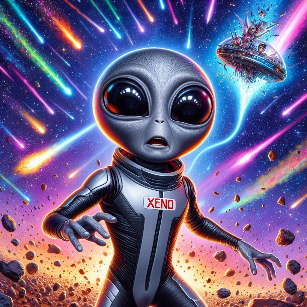 🚀Flashback alert! $Xeno launches into a meteor shower memory. 👽

#XenoQuest #EpicFail