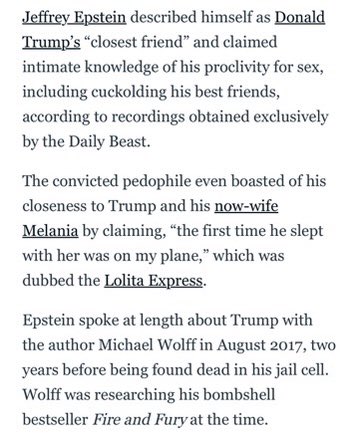 iamgabesanchez's tweet image. Jeffrey Epstein: “I was Donald Trump’s closest friend”

Also Jeffrey Epstein: “The first time [Trump] slept with [Melania] was on my plane (Lolita Express)”

MAGA: 🦗🦗🦗