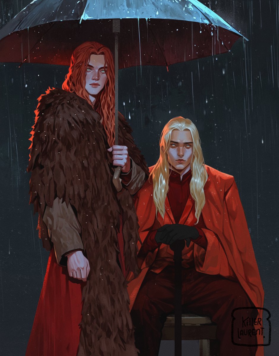 Thorne and Marius 
Commission for kaelio (on Tumblr)
#commission #vampirechronicles #marius #thorne #bookversion #annerice #red #vampire