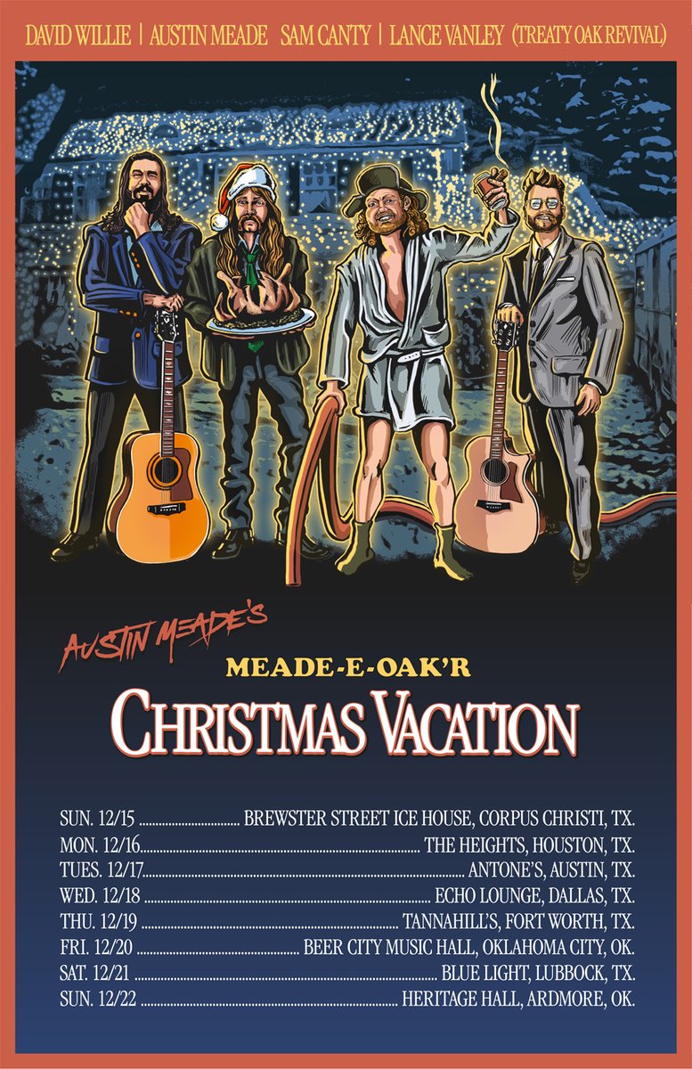 Just printed some crazy cool posters for Christmas, Vacation Style for <a href="/Austin_Meade/">Austin Meade</a> for his upcoming December Tour!