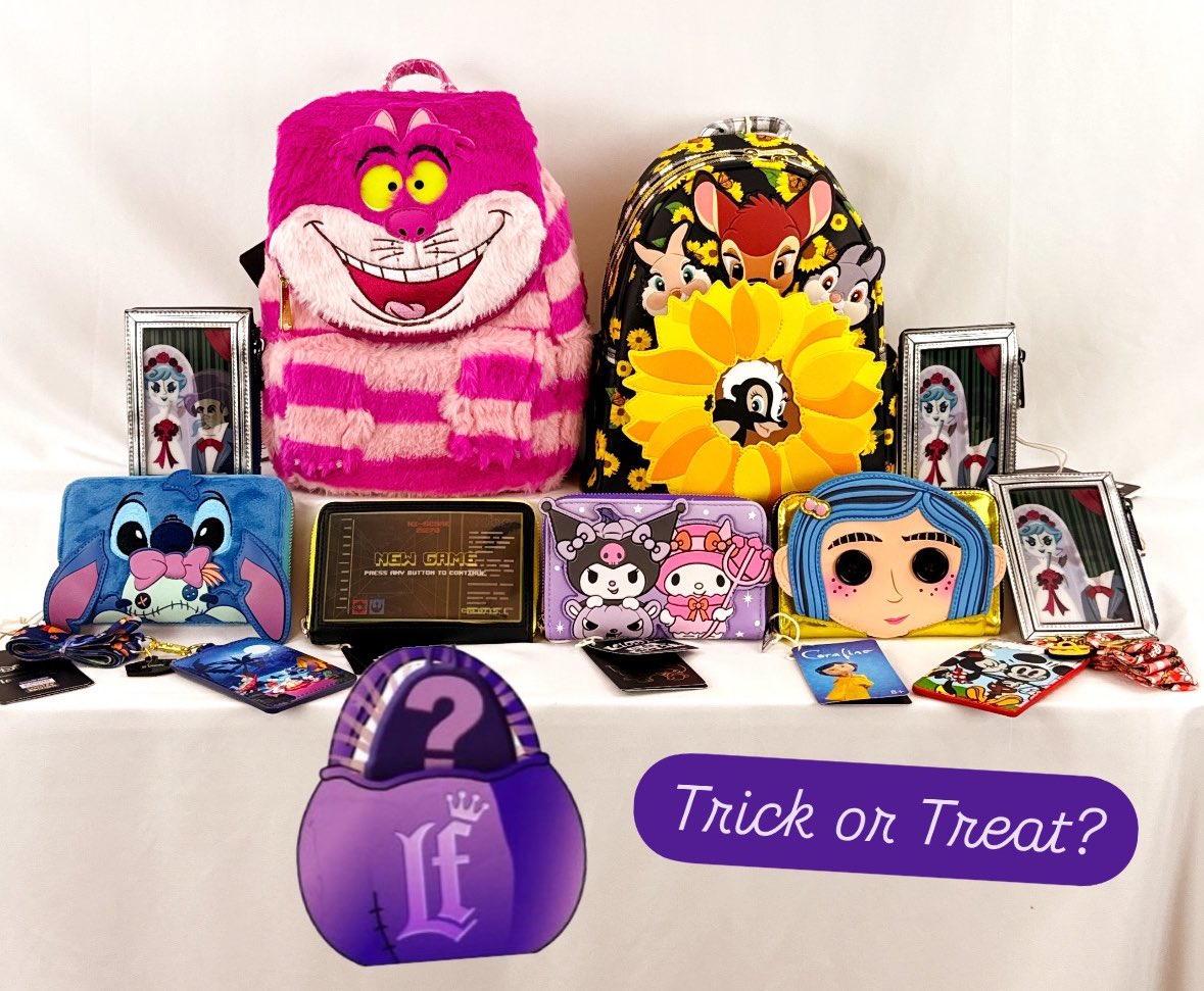 FunkoPOPsNews's tweet photo. Trick or Treat? Here’s what I got with the Loungefly mystery bags! Another nice selection, couple of duplicates though! And they sent 11 items instead of 10 ~ #FPN #FunkoPOPNews #Loungefly #MadEngine #Fly #FunkoXLoungefly #Disney #Backpacks https://t.co/Nicy4CbSWm