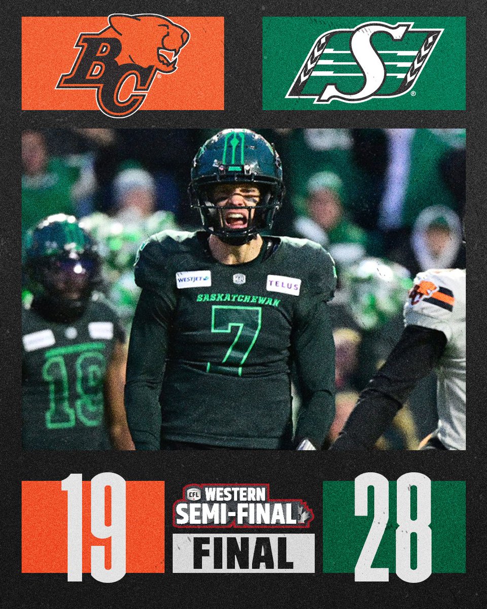THE RIDERS TOOK CARE OF BUSINESS IN THE #GCPLAYOFFS!

The <a href="/sskroughriders/">Saskatchewan Roughriders</a>  will head to Winnipeg to take on the Blue Bombers in the Western Final on November 9!