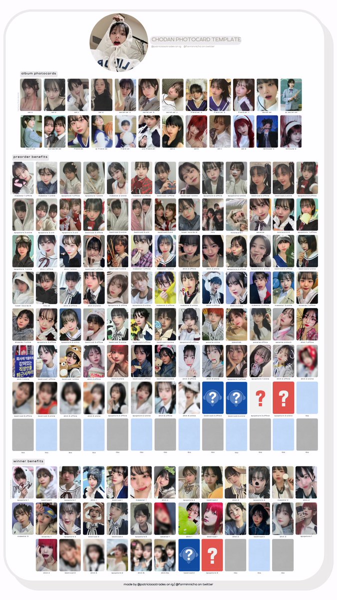 QWER | Algorithm's Blossom full photocard template by member v2