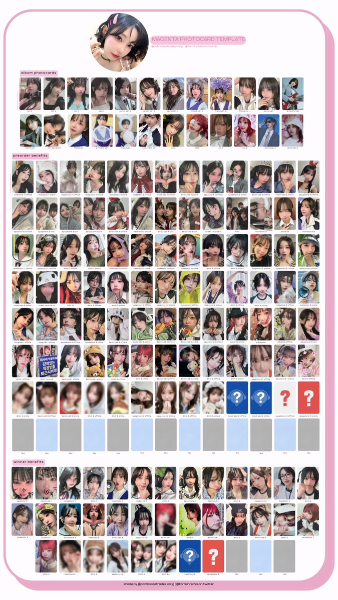 QWER | Algorithm's Blossom full photocard template by member v2