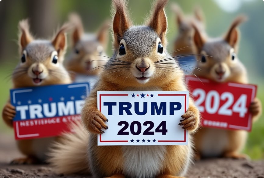LatinosMAGA's tweet photo. #Squirrels4Trump,
#Duckies4Trump,
#Ducks4Trump,
#Kittens4Trump,
#Dogs4Trump,
#MAGA
#AmericaFirst
#Trump2024Vance https://t.co/BuTsRzZ6LS