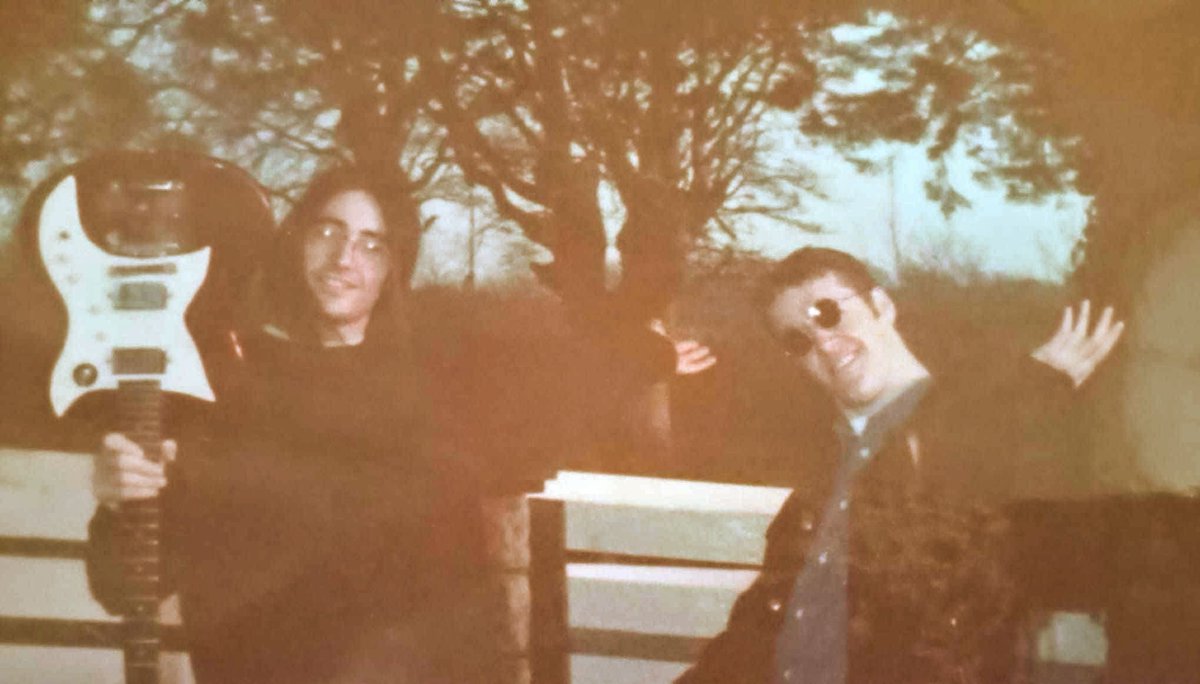 My friend Owen sent me this photo from 1992/3  Ballinderry Co. Antrim, I've never seen it.  Acid, pictures of Jesus all over a room, a tin of octopus, death squads and rock and roll was the background to this photo. Just thinking how weird it was as a  youth trying to be weird.