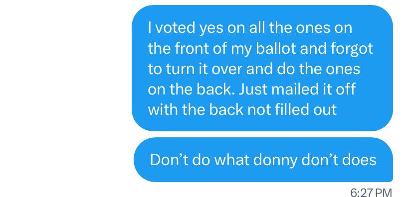 Doing my part to thwart the California referendum process by being too stupid to vote