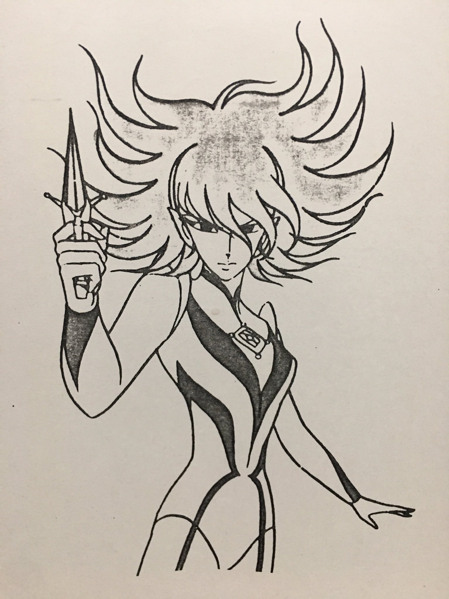 荒木伸吾 キャラデザイン　墨絵 2025年　B4 m56889592868_1.jpg?1754840648