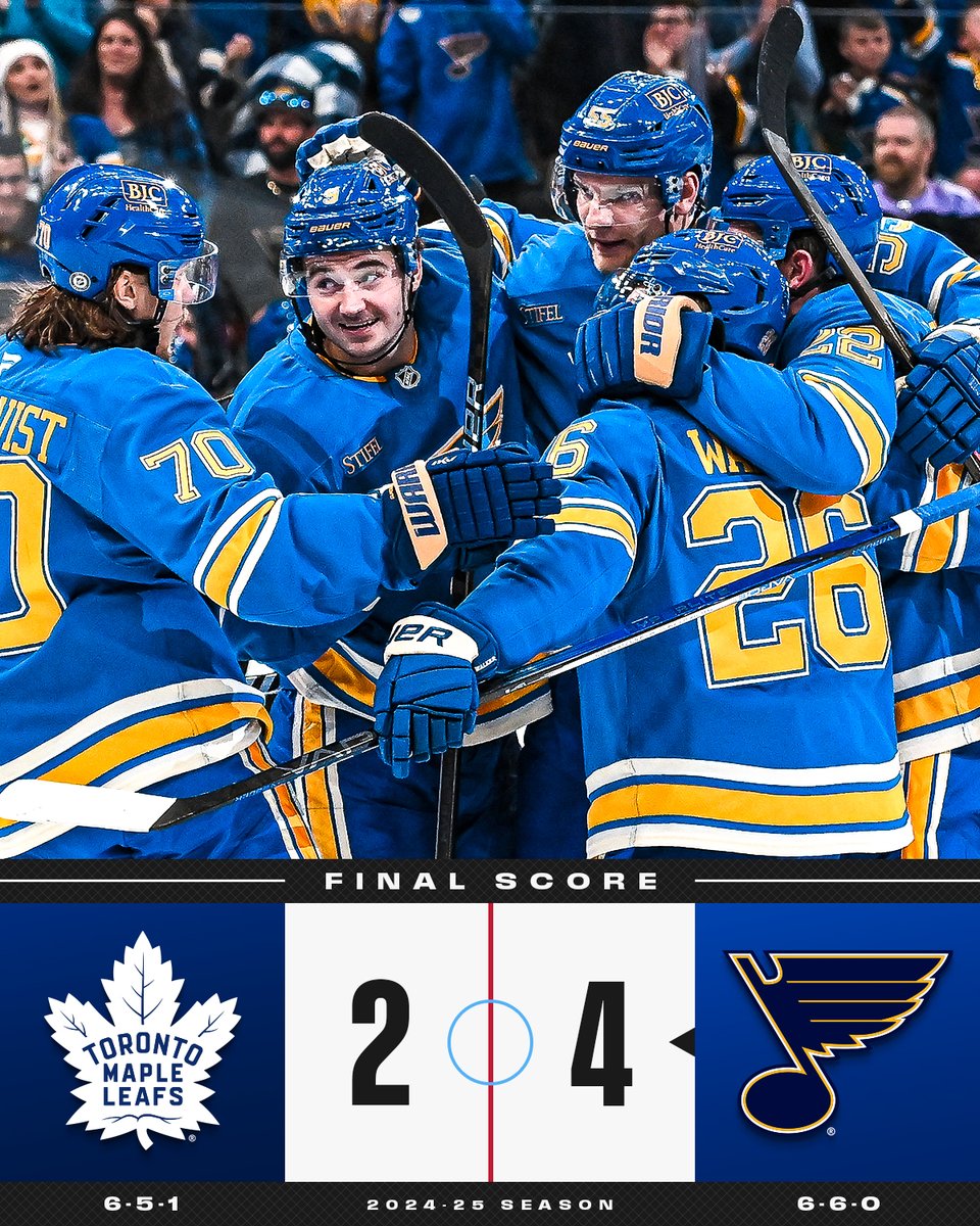 That's a dub for the <a href="/StLouisBlues/">St. Louis Blues</a>! 🎶