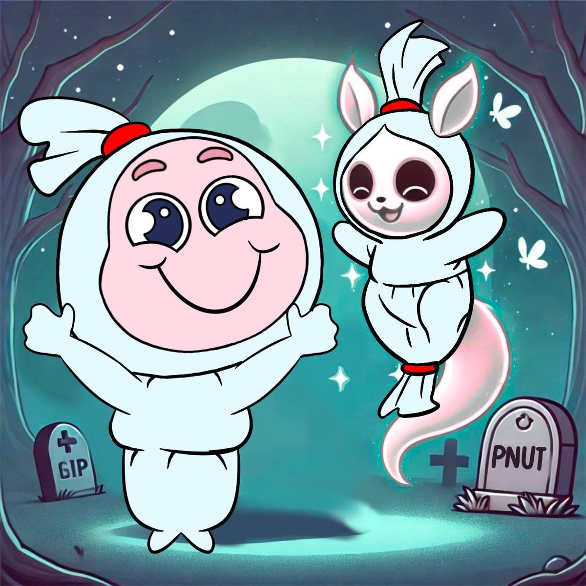 pocongsol's tweet photo. Pocong found himself a new furry friend! 🌕👻 

Peanut's spirit lives on... in the strangest of places.

$PNUT $POCONG #LongLivePNUT https://t.co/3LG7ahMuKW