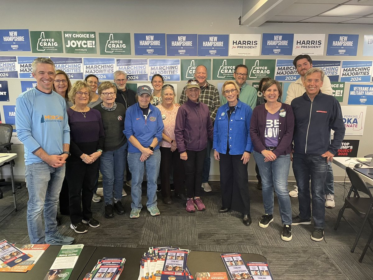 Volunteers are fired up in Exeter and Portsmouth to hit the doors for Democrats up and down the ticket! #NHPolitics