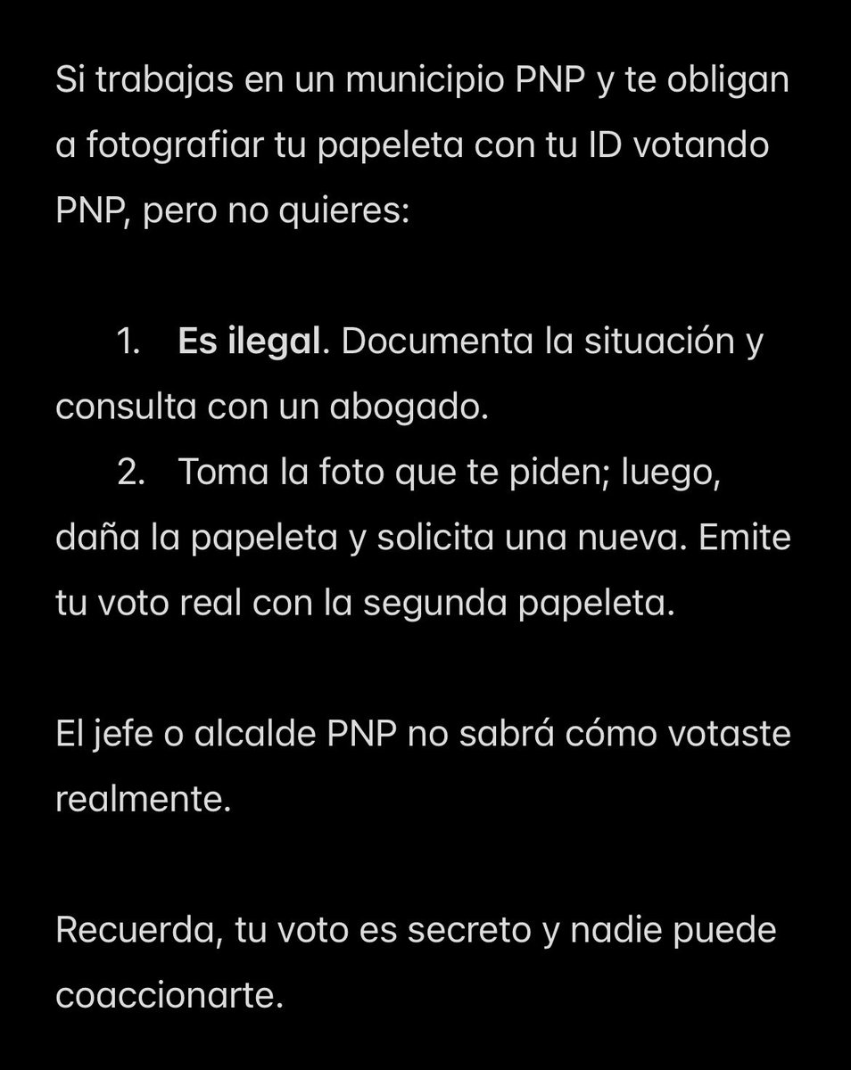 Favor de compartir para q empleados municipales puedan votar su conciencia. 
<a href="/ComisionadoPIP/">Roberto Iván Aponte - Comisionado PIP</a> <a href="/comisionadamvc/">Lillian Aponte</a> <a href="/PatriaNuevaPR/">PatriaNuevaPR</a> <a href="/nestorduprey/">Nestor Duprey</a> <a href="/juandalmauPR/">Juan Dalmau</a> <a href="/manuelnatal/">Manuel Natal Albelo</a> <a href="/SamuelCepedaPR/">Samuel E. Cepeda Arcelay</a> <a href="/BernabeMVC/">Rafael Bernabe</a> <a href="/elartedemorir/">Mariana Nogales</a> <a href="/marialourdespip/">María de Lourdes Santiago</a> <a href="/sanbenito/">Benito Antonio</a> <a href="/Residente/">Residente</a> <a href="/BUDPR/">Boricuas Unidos en la Diáspora</a> <a href="/pra_puertorico/">The Puerto Rican Alliance (PRÁ)</a>