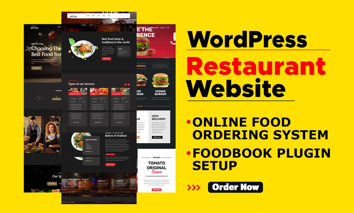 Bondhon_Shile's tweet photo. 3 System I will provide my Restaurant website Service!
===
1. Restaurant website from scratch!

2. Online Food Ordering, and delivery system

3. Premium theme &amp; plugin integrate the WordPress Restaurant Service!

====
📌To know more read the Service: https://t.co/zi9mmpRnuk https://t.co/oYTvlxqYGX