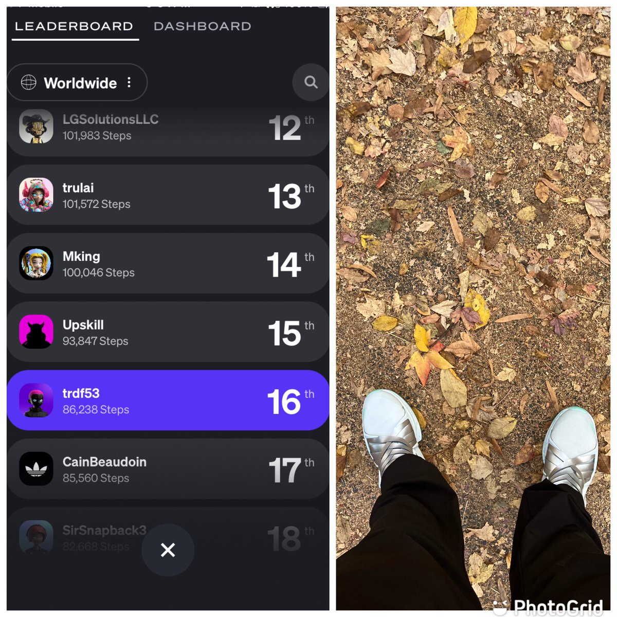 Started this stepper challenge a day late, but slowly, but surely pickin’ off these <a href="/RTFKT/">RTFKT</a> legends 🫡

For those uninitiated, imagine self lacing nike sneakers that connect to a global leaderboard for hella prizes 🤑

Top 3 seems out of reach, but let’s see where I land at the