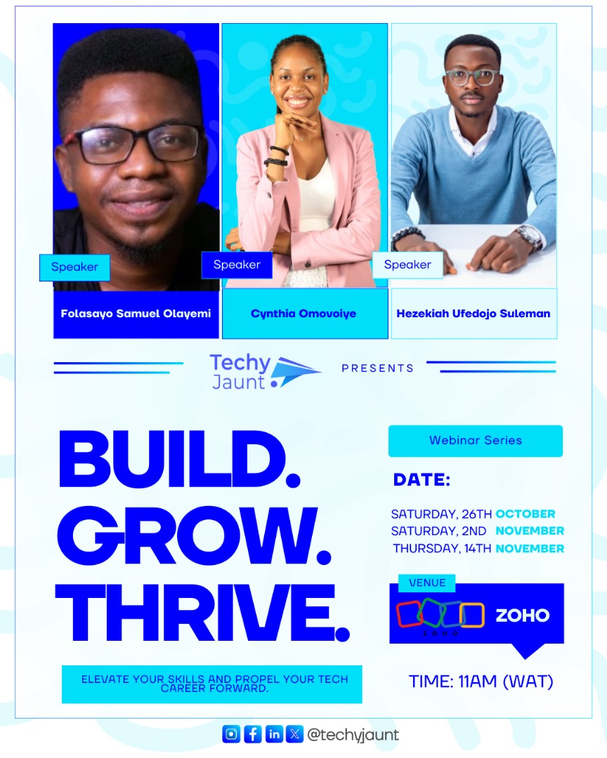 At <a href="/TechyJaunt/">TechyJaunt</a>, we’re committed to helping our students and alumni become not only exceptional techies, but also well-rounded professionals,

This series is our way of building a thriving, supportive community of tech enthusiasts. 

#TechyJaunt #CommunityBuilding #BuildGrowThrive
