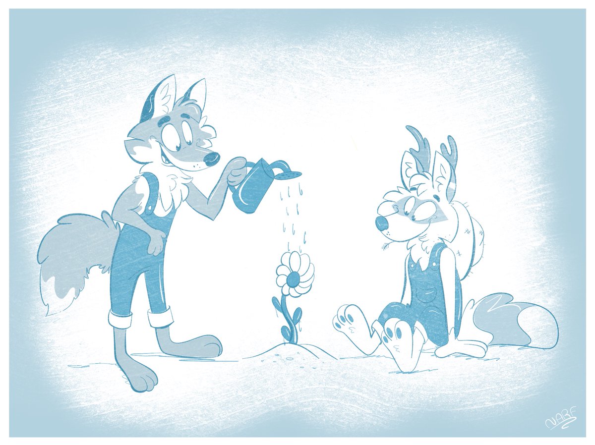 Old photo of <a href="/LeafDubois/">Leaf 🍂</a> and I from back when we were just lil critters!