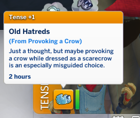 Just found out that Patchy the Scarecrow from Sims 4 Seasons has some new details when interacting with the crows from Life and Death 🤯