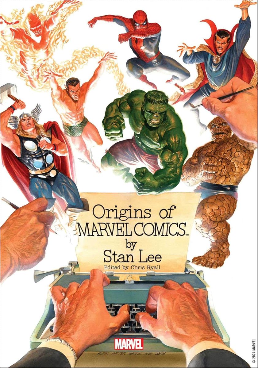 fit2print's tweet photo. Cover illo by Alex Ross for the 50th anniversary edition of this fine tome - possibly the 1st comic *book* I ever owned - finally gives credit where it’s (over)due by featuring the hands of artists Jack Kirby and Steve Ditko rather than just Stan the Man’s alone #Marvel https://t.co/p765tzGUSJ