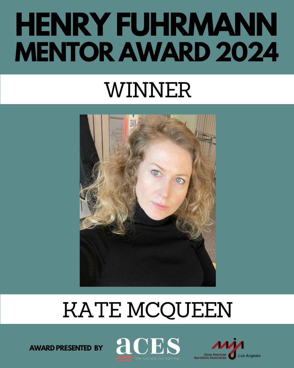 Congratulations, Kate McQueen!

She is the winner of the second annual Henry Fuhrmann Mentor Award.

McQueen won for her work with new and aspiring journalists and nonfiction writers who are incarcerated.

Read more about her work at bit.ly/3AndSQc