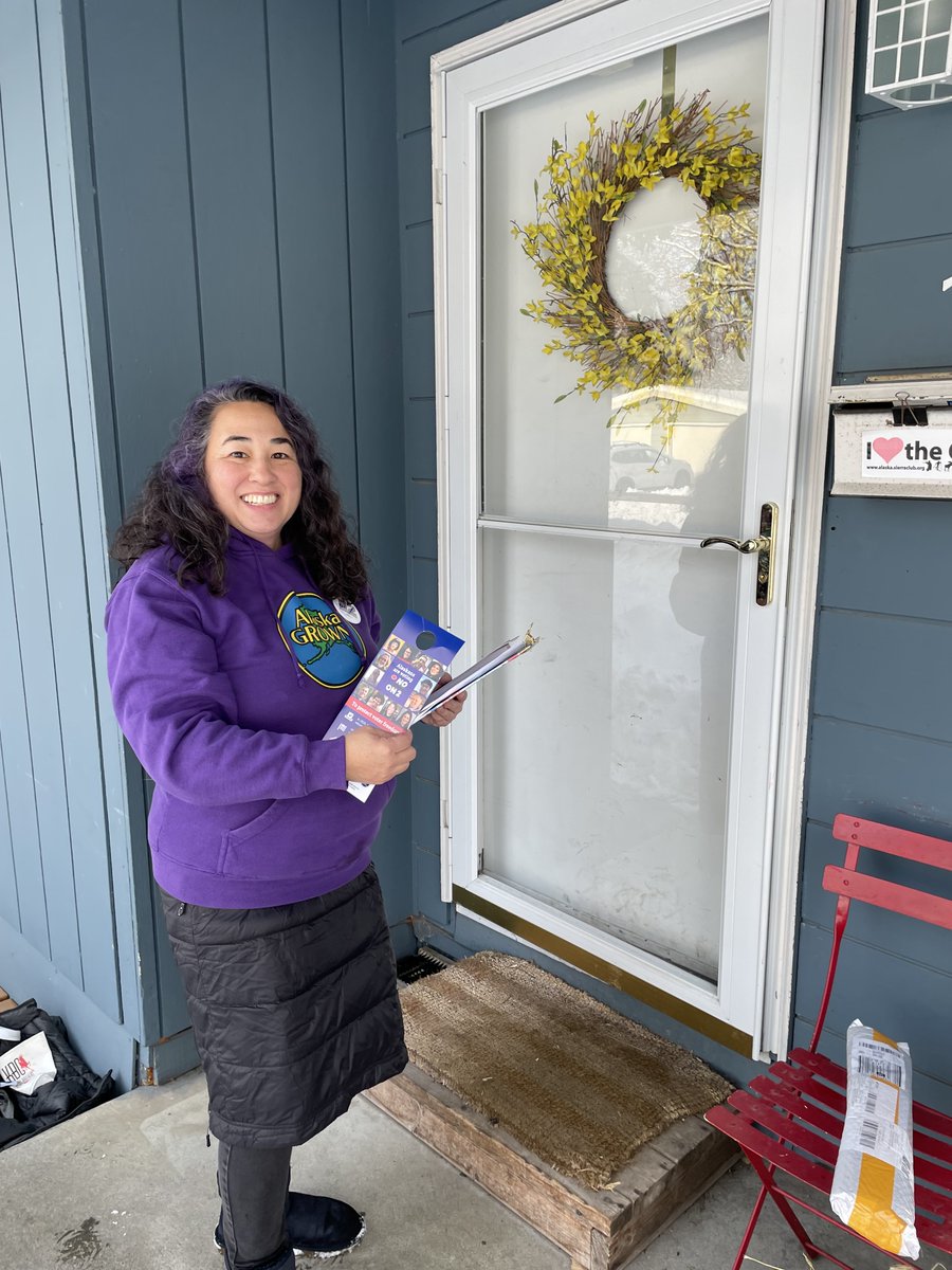 It's been a beautiful day for canvassing across Alaska.

If you want to get some fresh air and go for a stroll, you're welcome to join us!

You can sign up here: mobilize.us/?org_ids=38637 but if those times or areas don't work for you we can get you materials.

Three days left!