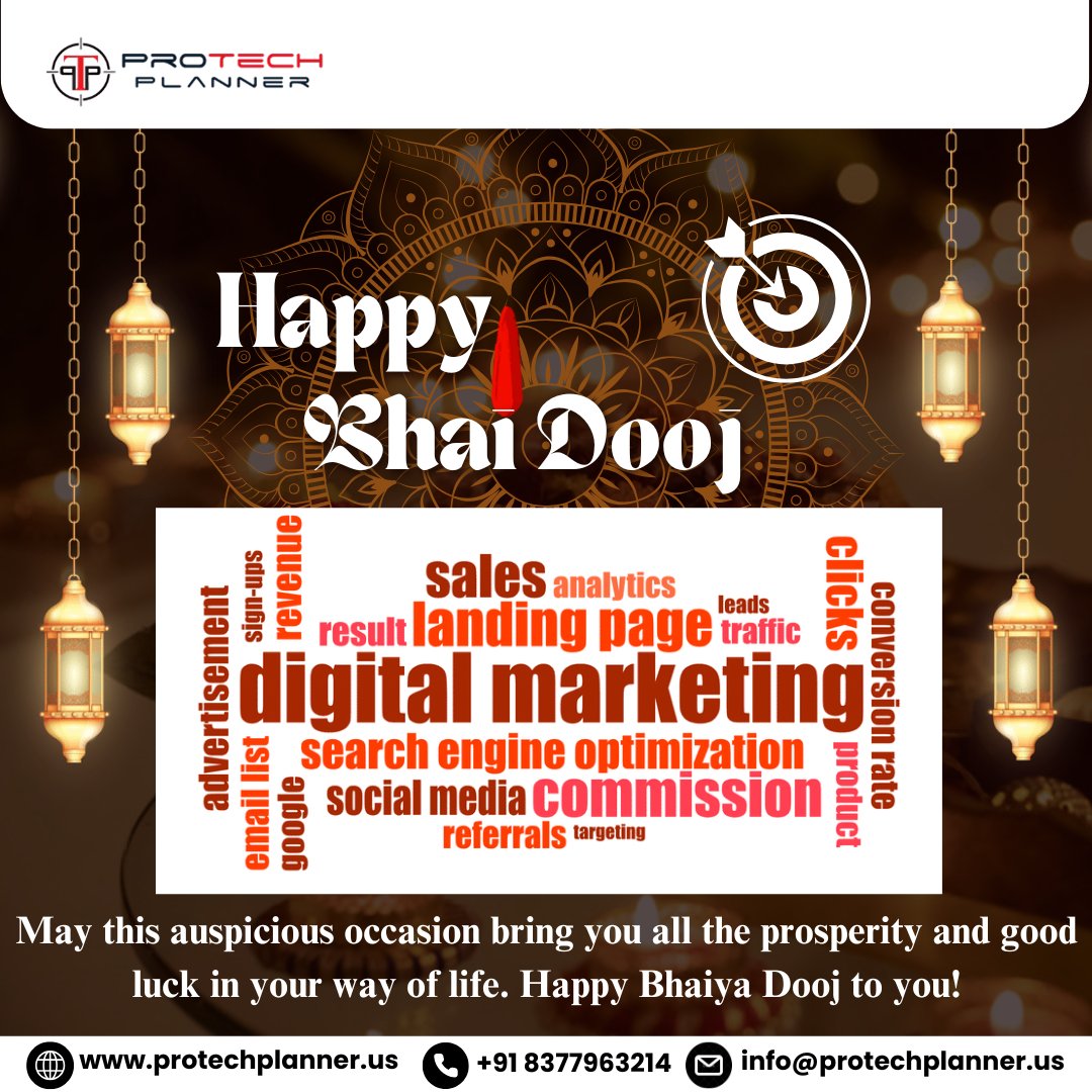 Pro_techDigital's tweet image. Celebrating the bonds that keep us connected, online and offline! Wishing you a happy Bhai Dooj.
.
.
.

#bhaidooj #BhaiDooj2024 #bhaidoojcelebration #bhaidoojspecial❤️  #digitalmarketting #Protechplanner #webdevelopment #webdevelopmentagency #socialmediamarketing