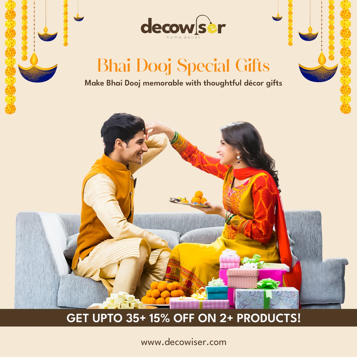 decowiser_com's tweet photo. Make this Bhai Dooj extra special with thoughtful décor gifts! 🎁 Get upto 35% + 15% Off when you buy 2+ products and surprise your sibling with something meaningful.
#BhaiDoojGifts #CelebrateWithDecowiser #FestivalOfSiblings #HomeDecorGifts #BhaiDoojSpecial #SiblingLove https://t.co/wvXenBoa1P