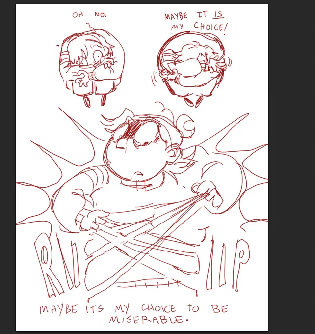 twitter artist kinda chill but shes working on a minicomic about the comfort of self destructive behavior 😭😭 