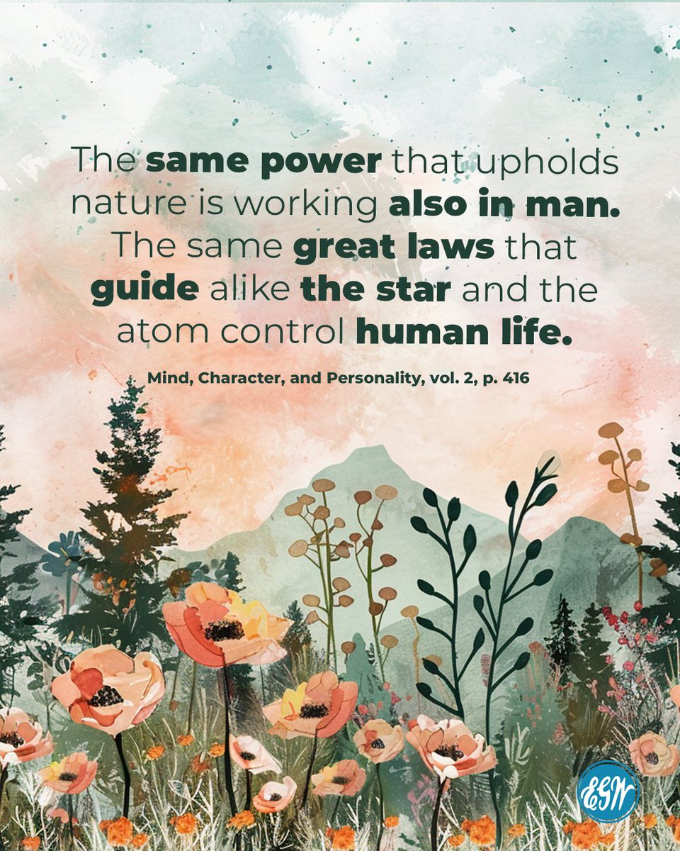 ellenwhite's tweet photo. The power og God powering nature also  to us. #ellenwhite #egwwritings https://t.co/oEPMDCZtJi
