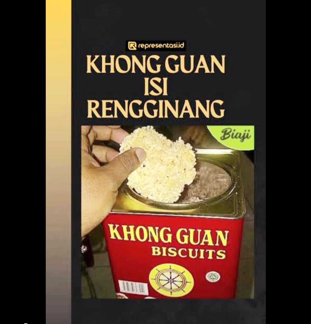 Belajarlah Ikhlas seperti Khong Guan, meski kalengnya diisi rengginang atau rempeyek, mereka tak pernah sweeping atau bikin somasi. Justru merk biscuit ini semakin dikenal dan dikenang publik.