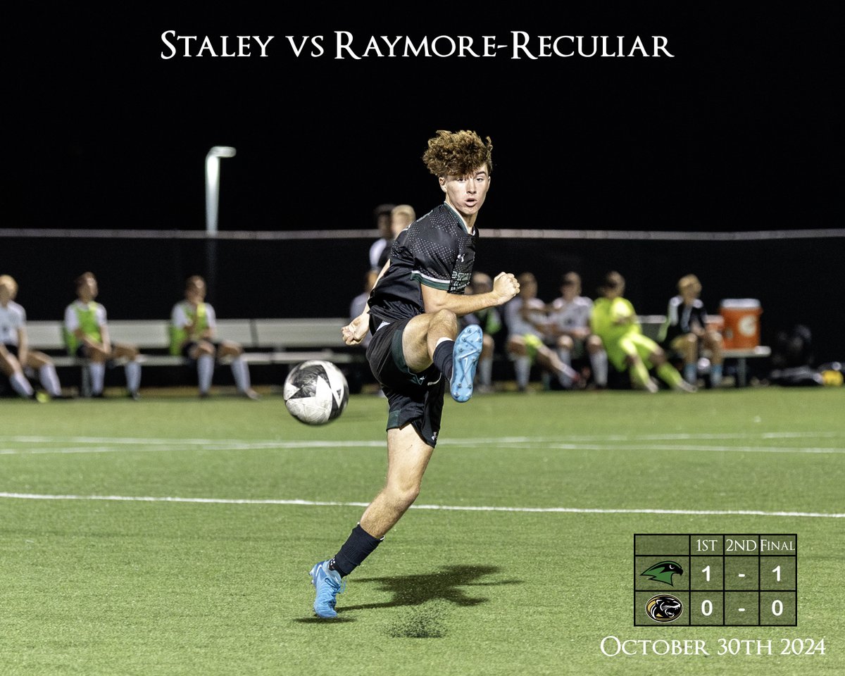 AbelsDarren's tweet photo. For the final regular season game on Wed, Staley rematched Ray-Pec. There were heavy hearts going into this game for Ray-Pec along with potential weather. Staley scored within the 1st min but even with an early start, at halftime the game was called. @StaleySoccer @SHS_SoccerFans https://t.co/SYEdzrXX4p