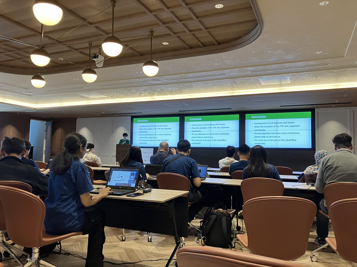 openSUSE's tweet image. Just finished gaining insights on CJK (Chinese, Japanese, Korean) users’ needs in #LibreOffice at @openSUSE.Asia Summit. CJK brings better usability globally!  #Localization #opensource