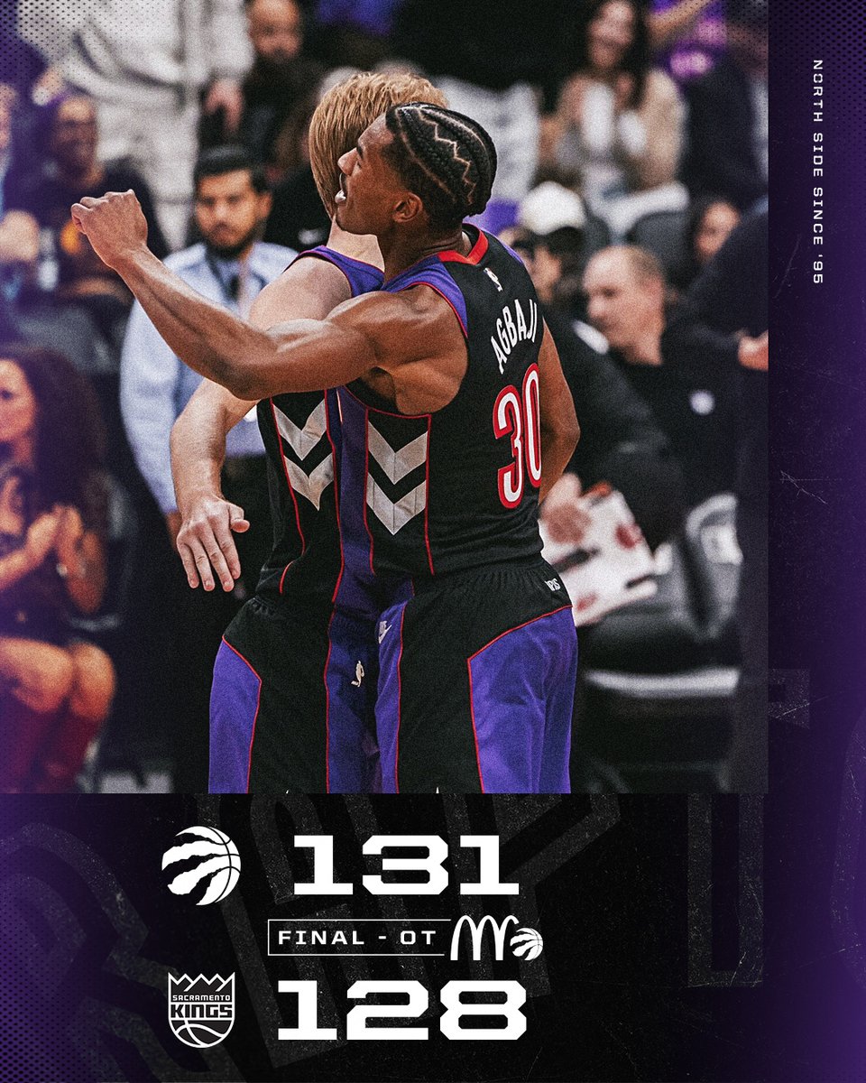 Raptors's tweet photo. BIG DUB 🔥

Presented by @McDonaldsCanada https://t.co/GKrPp3XSeS