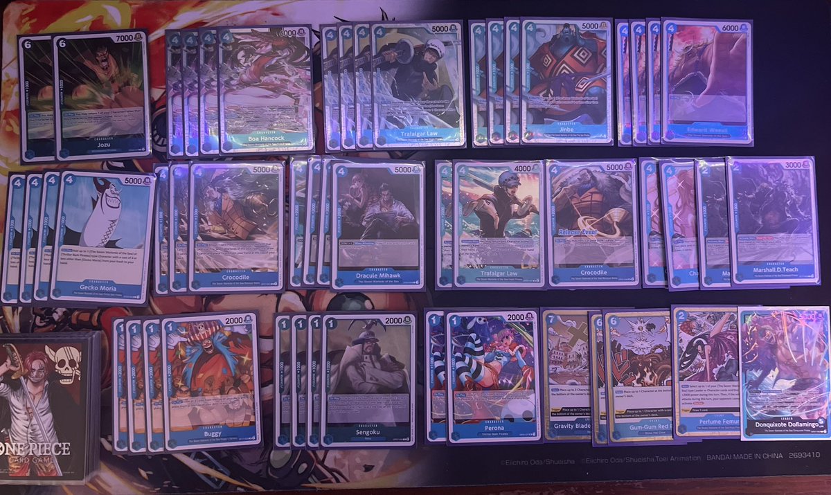 I placed 4th today in <a href="/PlayTCGOfficial/">Play!TCG</a> Online Treasure Cup. Cant complain GGs to everyone I played.

Rd 1 Doffy 2nd ✅
Rd 2 By Luffy 2nd ✅
Rd 3 Marco 2nd ✅
Rd 4 Enel 1st ✅
Rd 5 Lucci 1st ✅
Rd 6 Reiju 1st ✅
Rd 7 Lucci 2nd ✅
Rd 8 By Luffy 1st ✅
Rd 9 Doffy(Jackson) 2nd ❌
