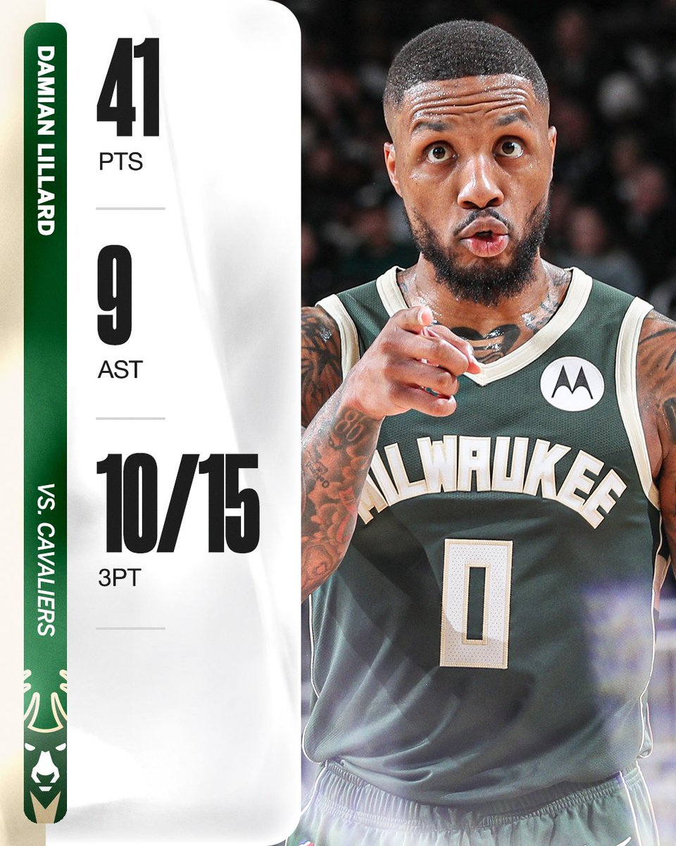 ESPNNBA's tweet photo. Giannis and Dame showed out despite the loss to the Cavaliers. https://t.co/z1NfrokLaj