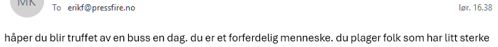 Neida, disse folkene stiller bare spørsmål. Ikke noe kjipt her.