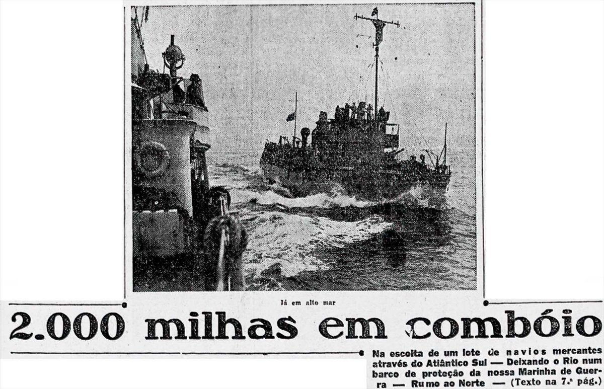 sentandoapua's tweet photo. Notícias da 2ª Guerra: 03NOV1943-2000 milhas em comboio. Na escolta de um lote de navios mercantes através do Atlântico Sul https://t.co/HETHf3RZNG
#OUT43 #ANoite #WWII #Marinha #Comboio #escolta @marmilbr https://t.co/rGRhx3QVa7