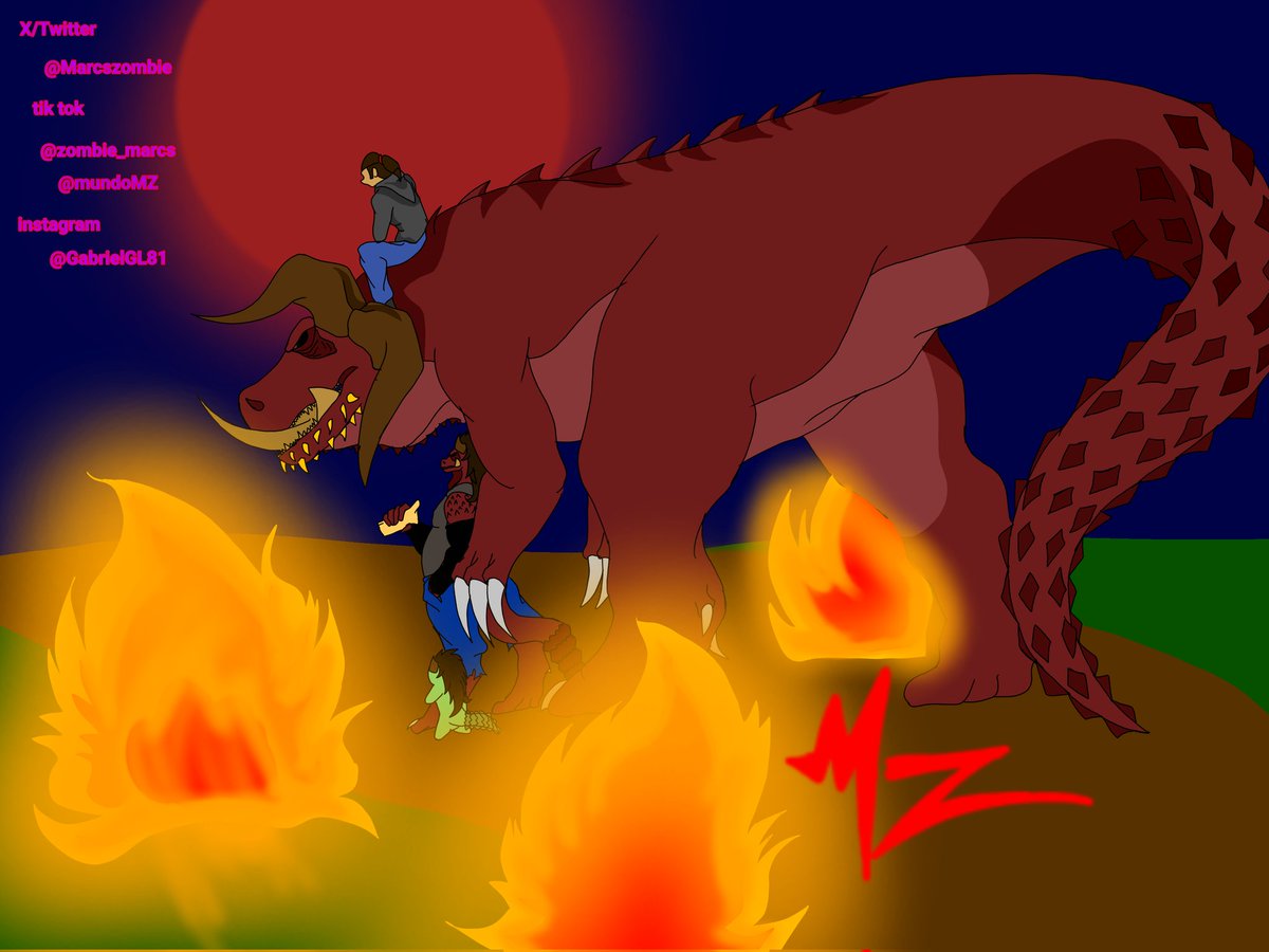 MarcsZombie's tweet photo. Dibujo final llama 🔥 espero les guste el #dibujodigital de hoy de el oc usado en el dibujo es mi avatar carnoG y sus variantes G, carnoG,Carno alfa y yo espero les guste el resultado del #noxtober de hoy gracias por su apoyo https://t.co/MDzqEhSmRB