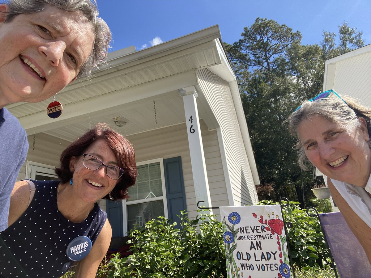 lisagabbott's tweet photo. Canvassing in Savannah, GA today, we came across this sign: “Never Underestimate an Old Lady Who Votes.” https://t.co/fRj0yhtLNX