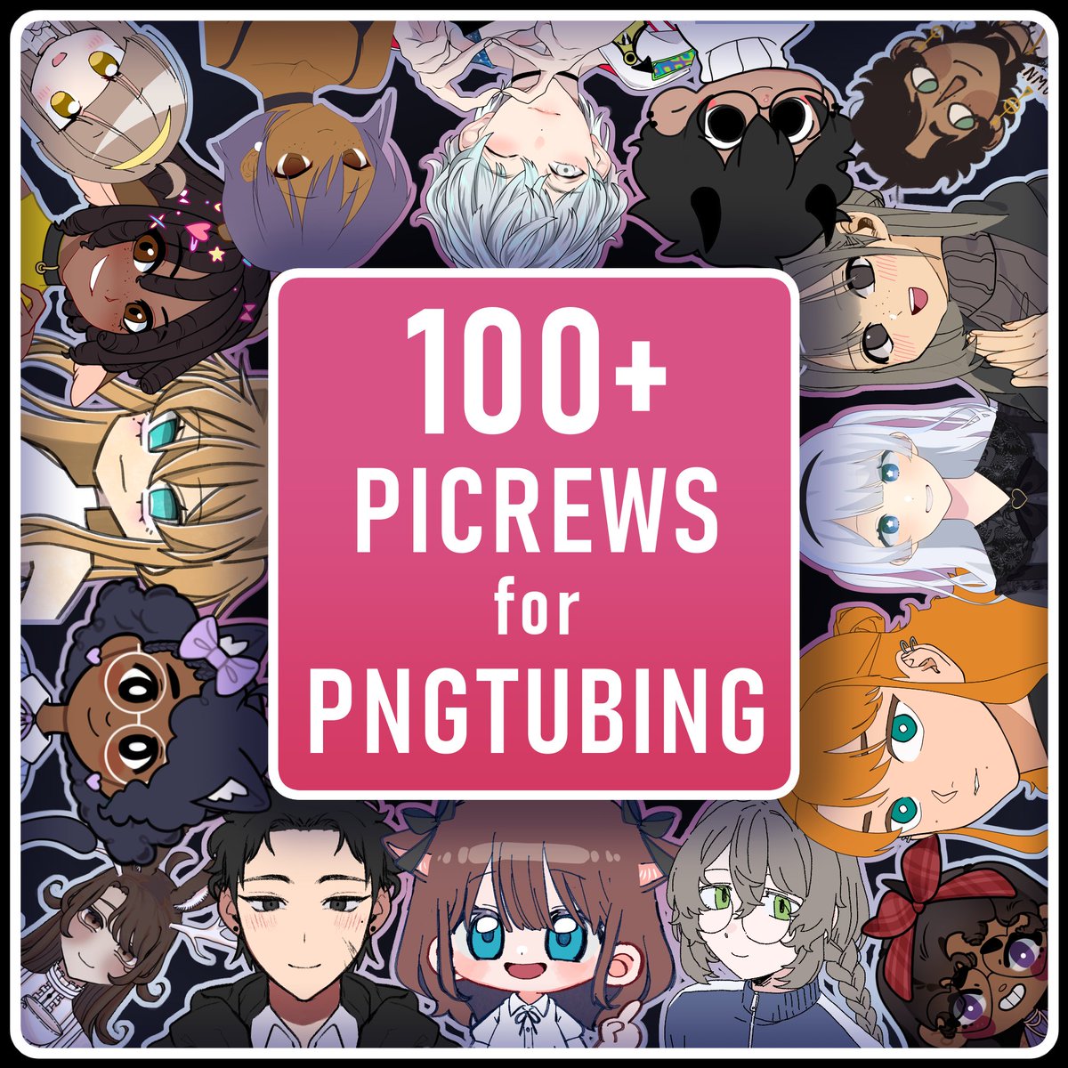[Are you in need of a FREE, CUSTOM PNGtuber Model or Fugi?]
👀

I just updated my list of Picrews that allow usage for Vtubing, bringing the total to OVER 💯 options!! 

🔗⬇️