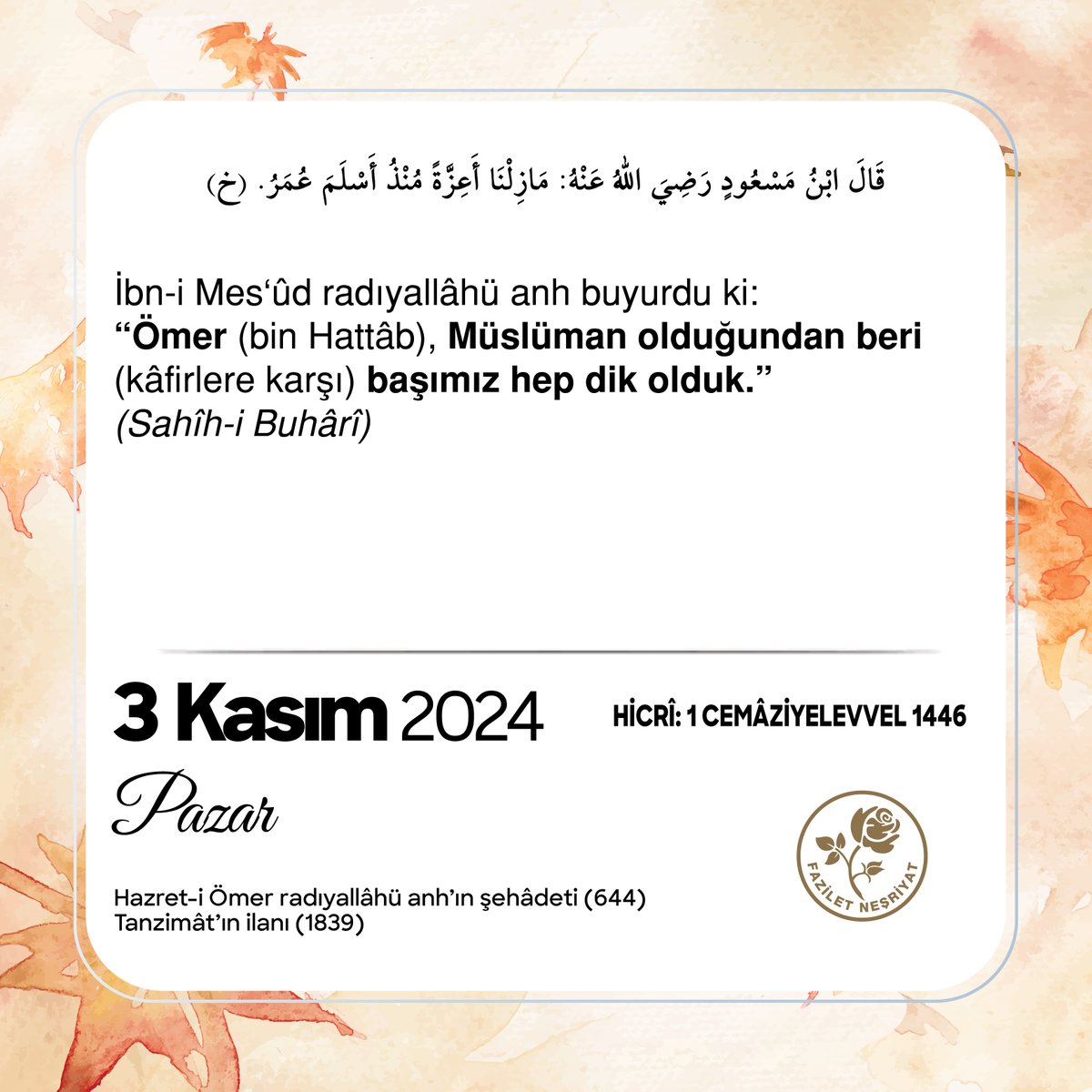 Fazilet Takvimi (@fazilet_takvim) on Twitter photo 