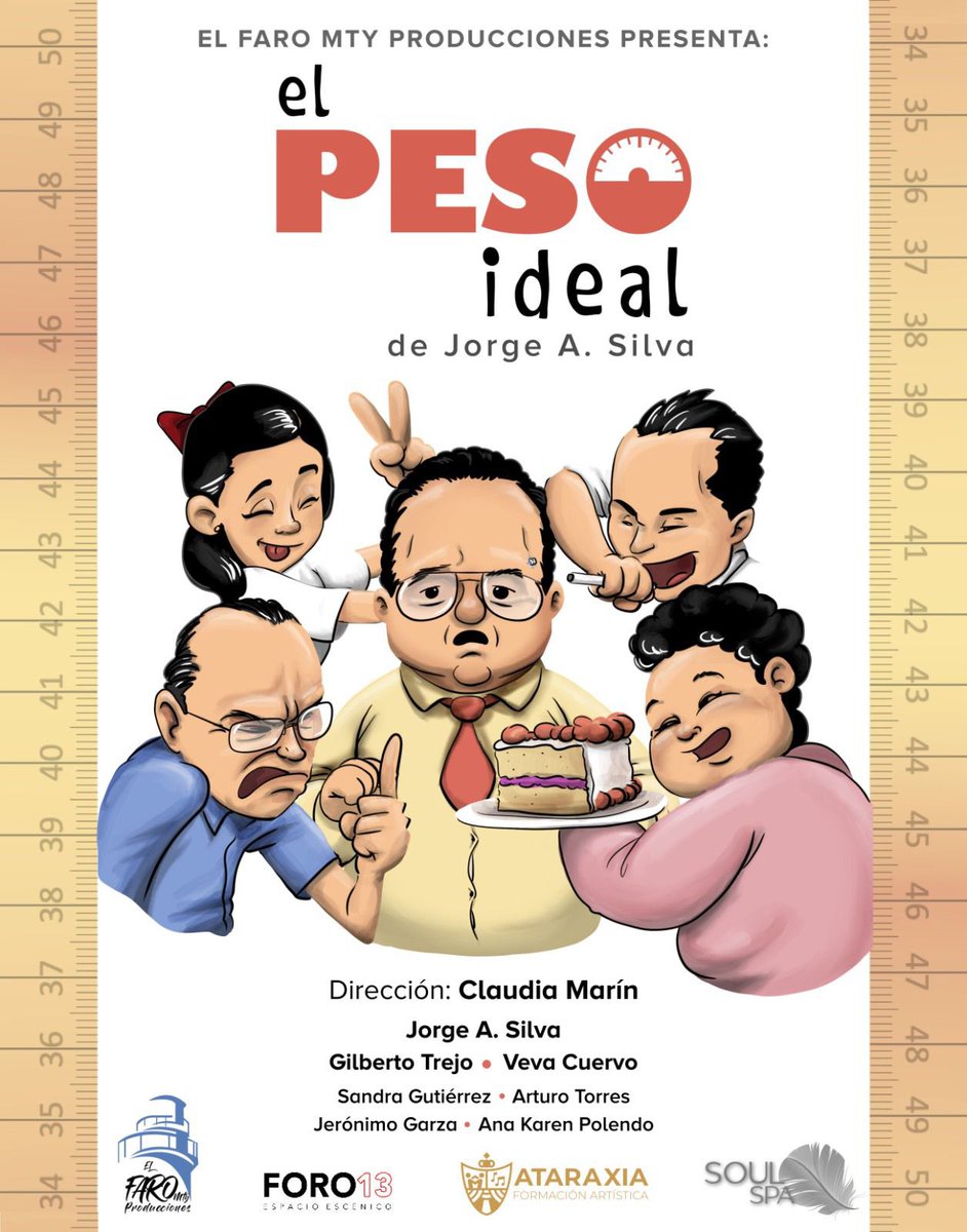 JorgeSilvaAutor's tweet photo. Una obra de #teatro para reflexionar en torno a ese grave problema que es la #obesidad. Acompáñanos en #elpesoideal. Funciones los miércoles de noviembre en Foro 13 (Hidalgo 511, Monterrey) https://t.co/wsYzpZ3C2e