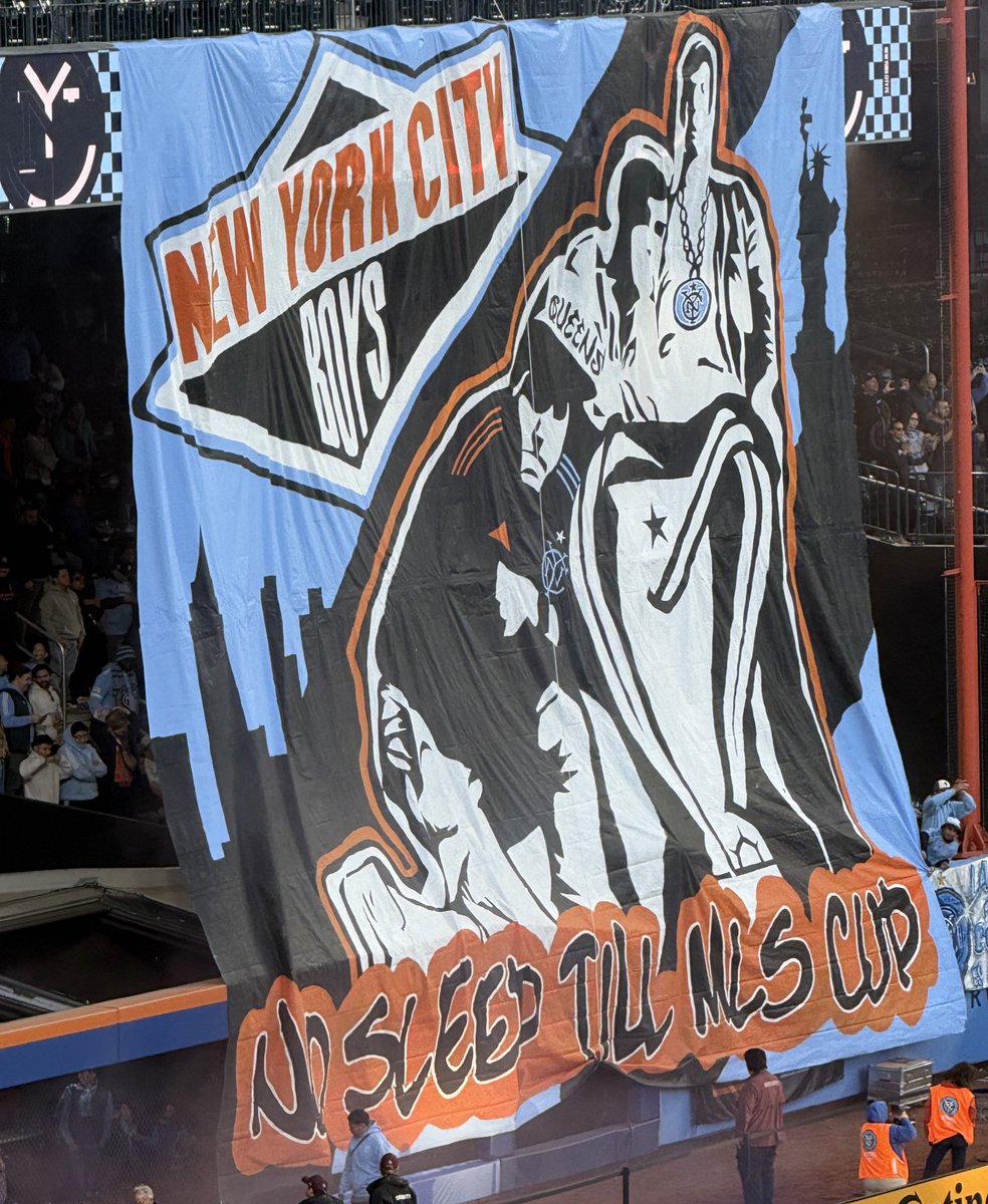 Jaybigga07's tweet photo. Another solid Tifo #newyorkcityfc #playoffs https://t.co/tAx5HbXqX9
