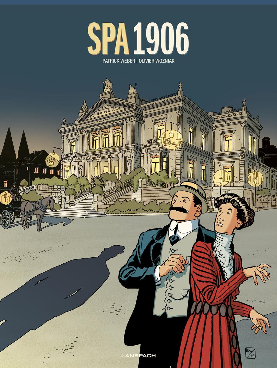 stripland_BENL's tweet photo. #Spa 1906 is een nieuw avontuur met commissaris #Ansor uit #Oostende 1905. Het zeer chique Belgische kuuroord bruist van leven. Een mysterieuze meesterafperser dreigt gênante geheimen van de high society bloot te leggen. Nu te koop. #Anspach #OlivierWozniak #PatrickWeber https://t.co/E2p3x0yHoD