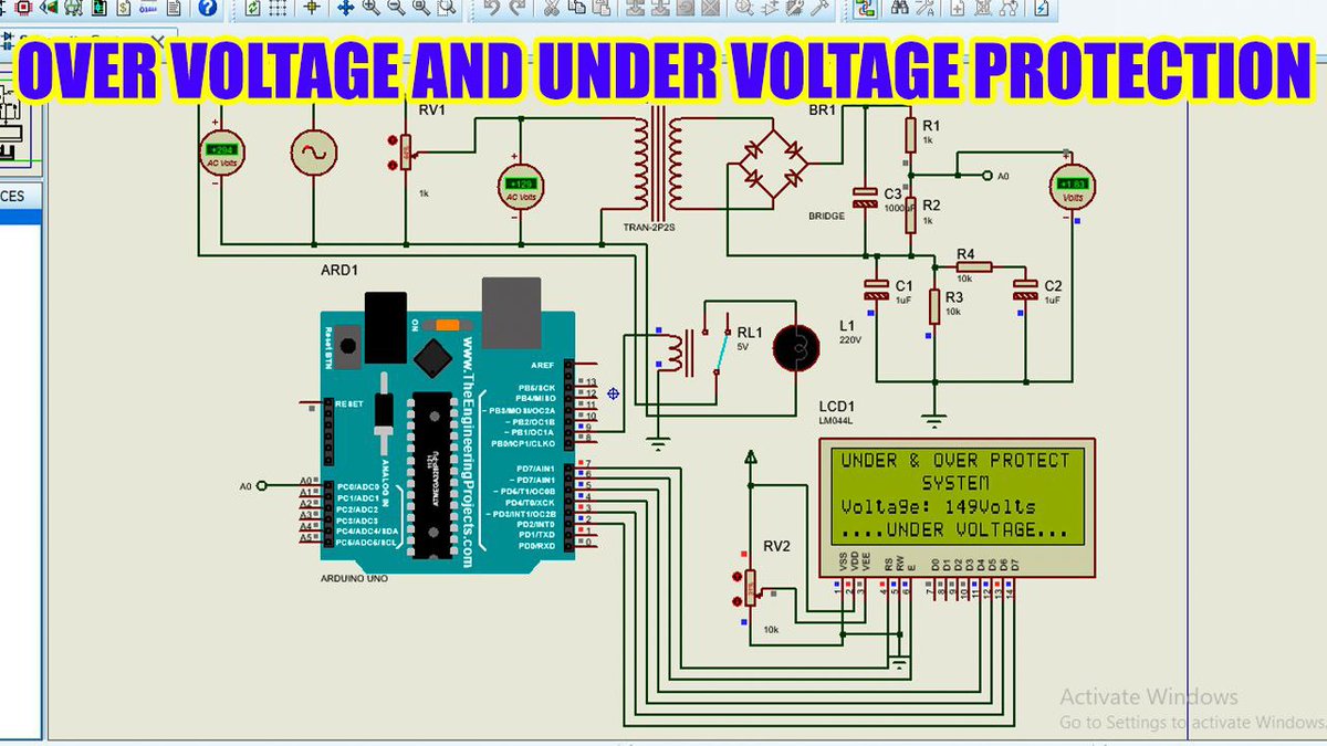 Smartkembo1's tweet photo. Over and under voltage protection system 

About code and circuit diagram join into our telegram channel link 👉 https://t.co/MlImCEgQq1 https://t.co/jQb79lFVY9