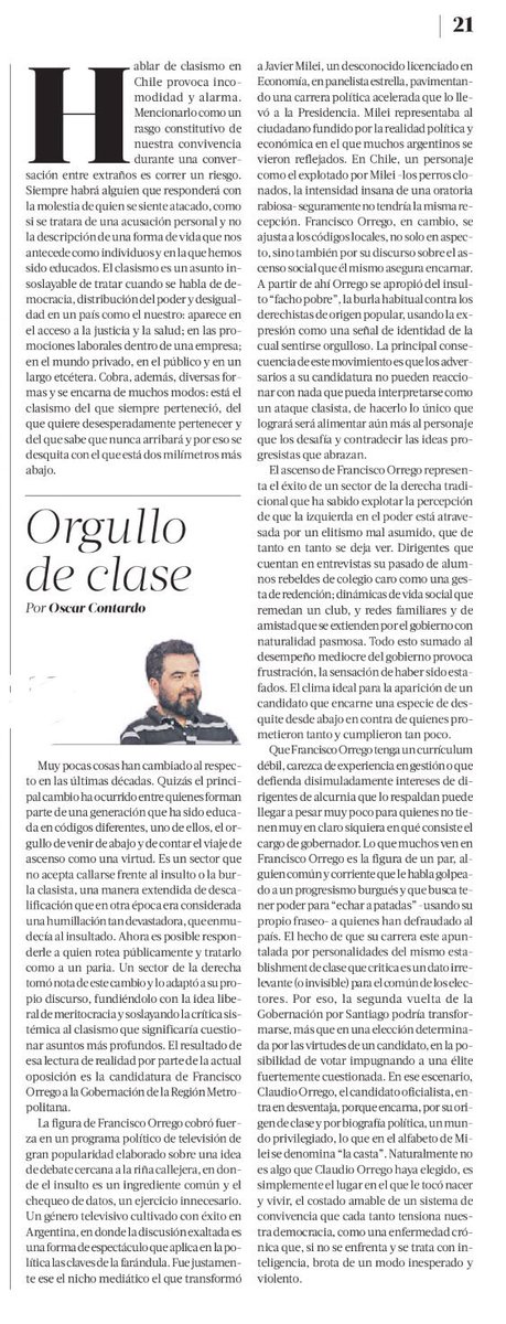 Puntillosa crítica al progresismo burgués entre otras notas de otra gran columna de <a href="/oscar_contardo/">Oscar_Contardo</a> #LTDomingo