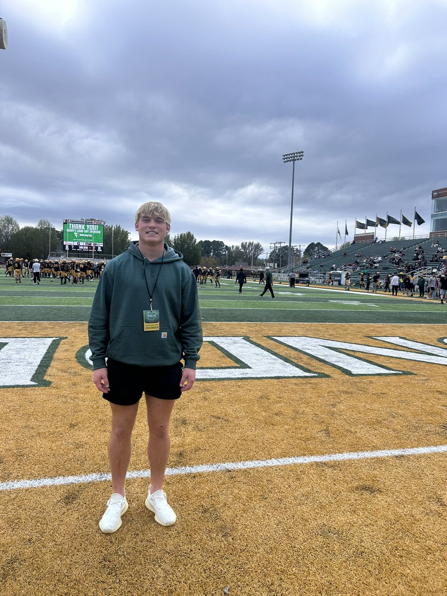 Hayden_Stull_8's tweet photo. Had a great time @ATUFOOTBALL today! Thank you for having me!! @CoachKVA @Coach_Shipp @coach_corbin @CoachGBryant @CoachBMorris35 @moorelion_fb https://t.co/zg1osbNSJY