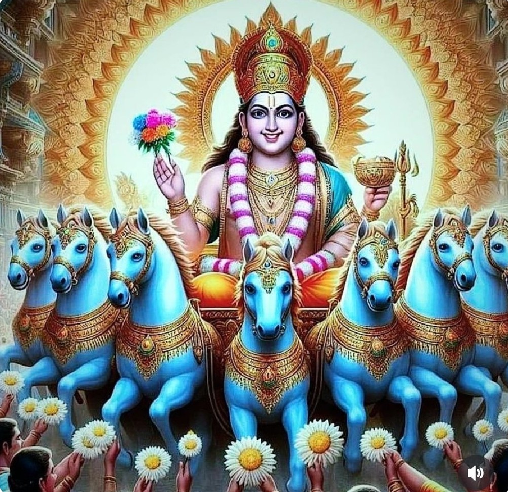 आदिदेव नमस्तुभ्यं प्रसीद मम भास्कर।
दिवाकर नमस्तुभ्यं प्रभाकर नमोऽस्तुते।।
 
               🌷🌺 जय श्री सूर्य देव 🌺🌷